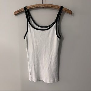 Vintage Black and White Tank Top